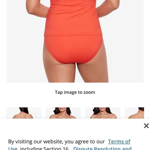 LAUREN Ralph Beach Club Solid Hipster Bottoms swimming suit Sunset 14, swimwear - Picture 6 of 14